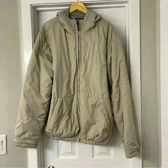 Nautica Reversible Jacket size XL Gray on one side Tan on the other side *read - Picture 7 of 12